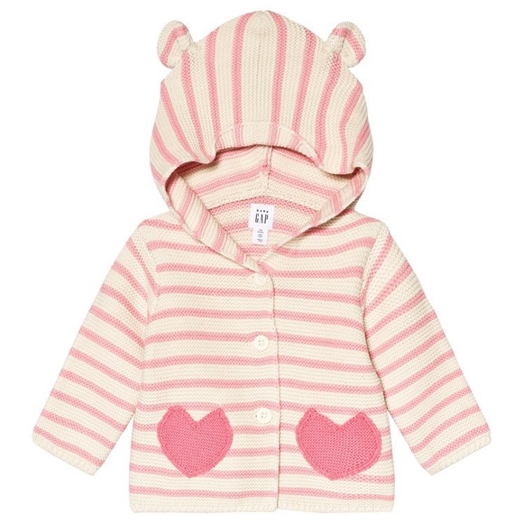 SOLD Gap Coral Frost Heart Sweater with Ears - Picture 1 of 7